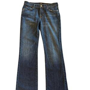 7 For All Mankind Indigo Boot Cut Blue Jeans Seven for All Mankind 29
